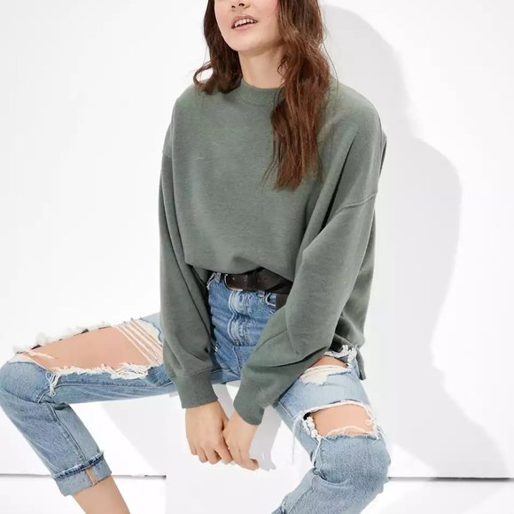 AE Forever Crew Neck Sweatshirt Royal Palm - Picture 3 of 5